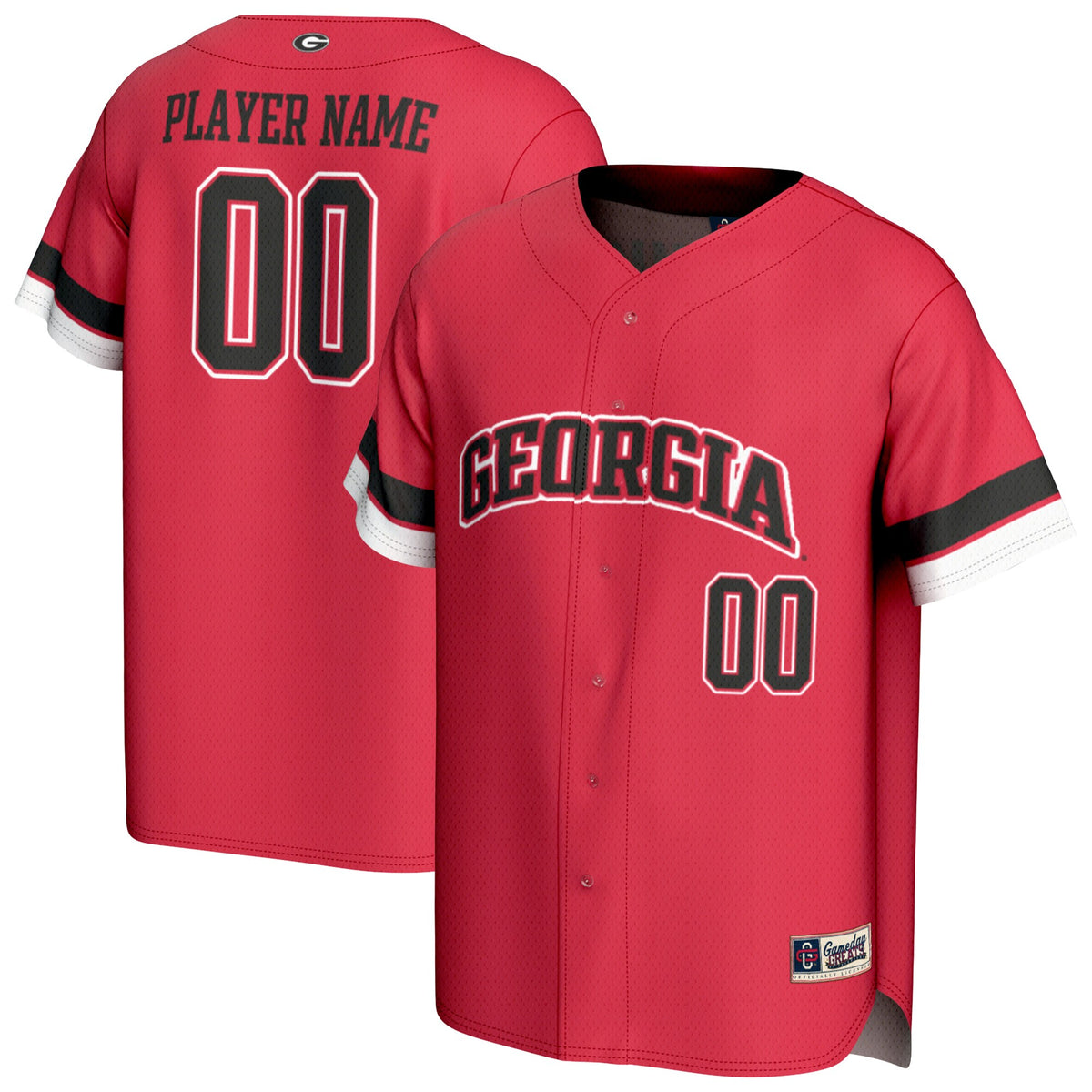 Georgia Bulldogs GameDay Greats Unisex Baseball Fashion Jersey - Red | Stitched College Jersey TJS76341