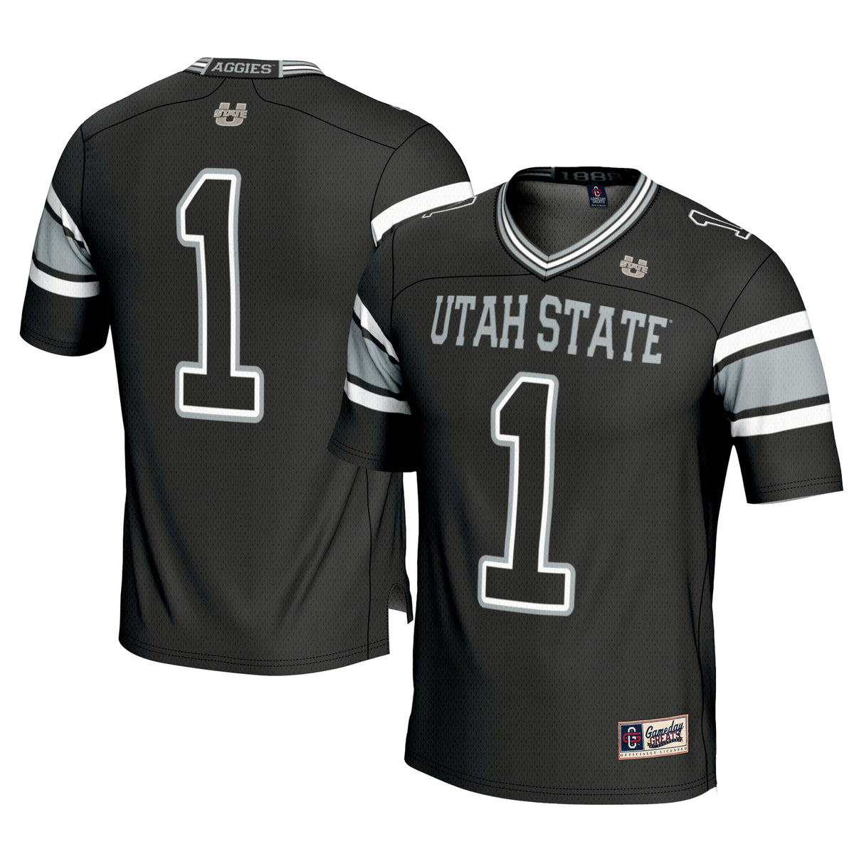#1 Utah State Aggies GameDay Greats Football Jersey - Black | Stitched College Jersey TJS76461