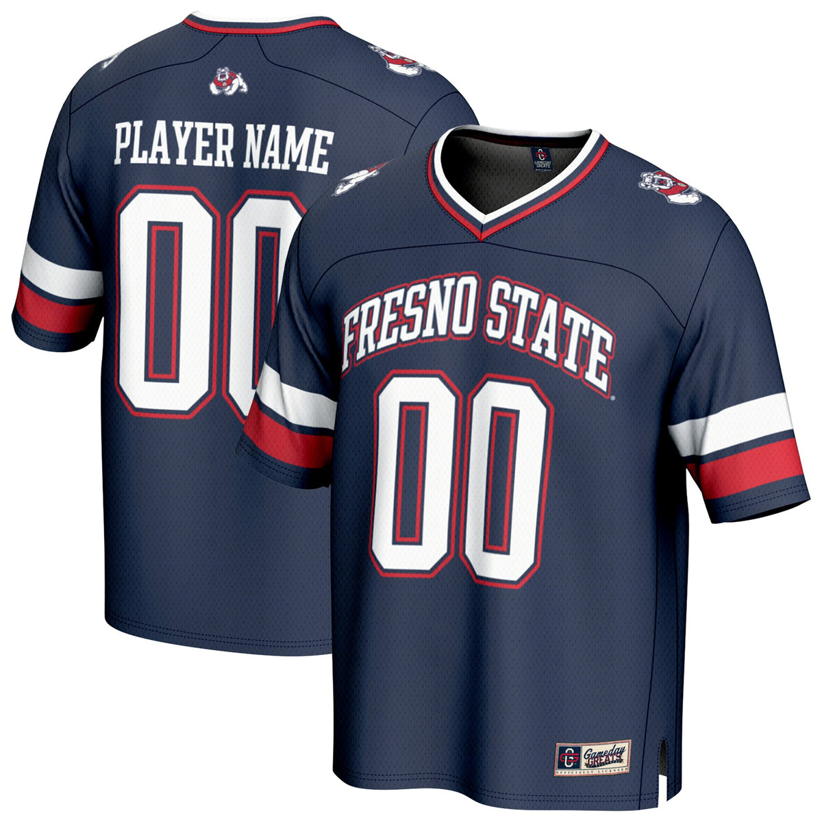 Fresno State Bulldogs GameDay Greats Unisex Pick-A-Player Football Fashion Jersey - Navy | Stitched College Jersey TJS76394