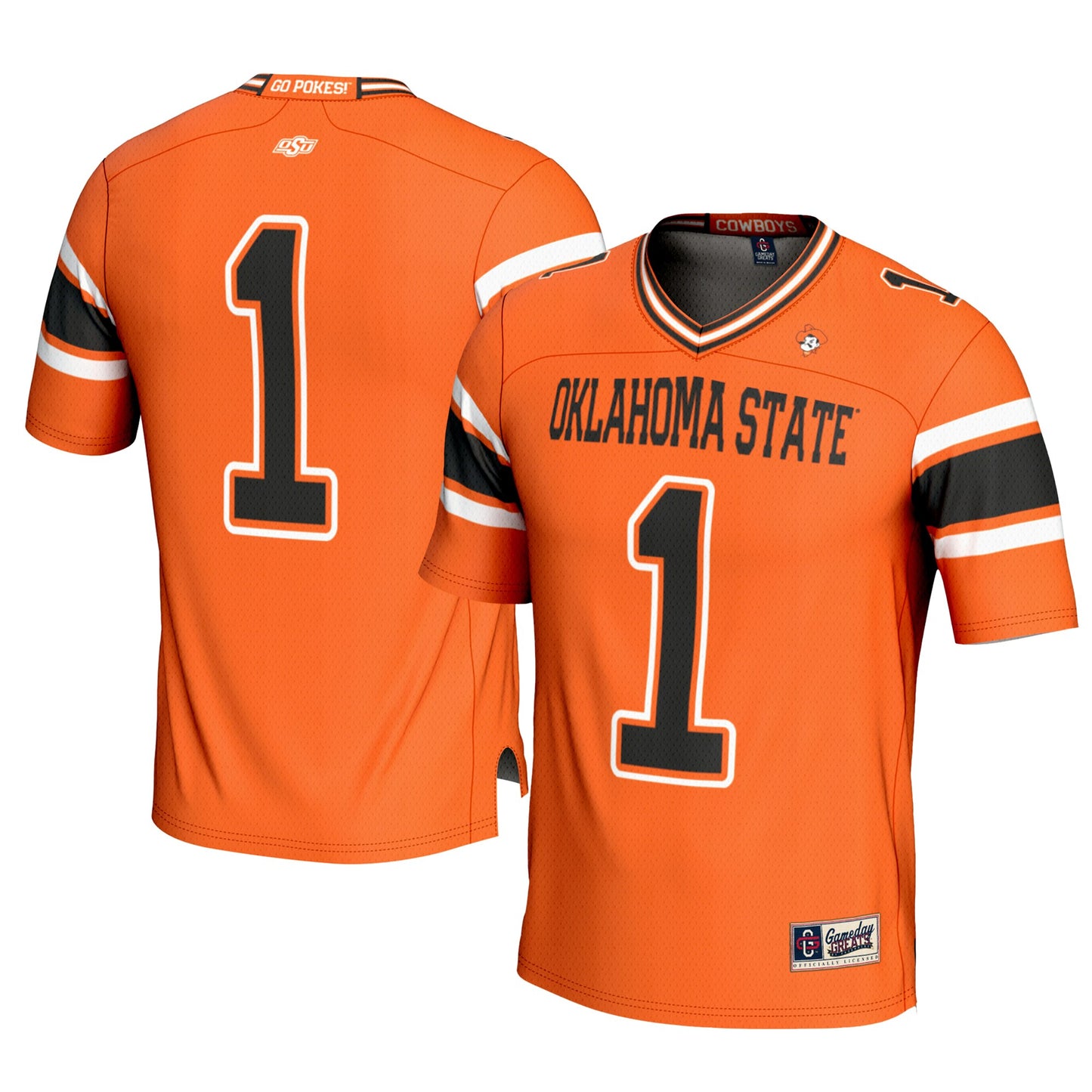 #1 Oklahoma State Cowboys GameDay Greats Football Jersey - Orange | Stitched College Jersey TJS76478