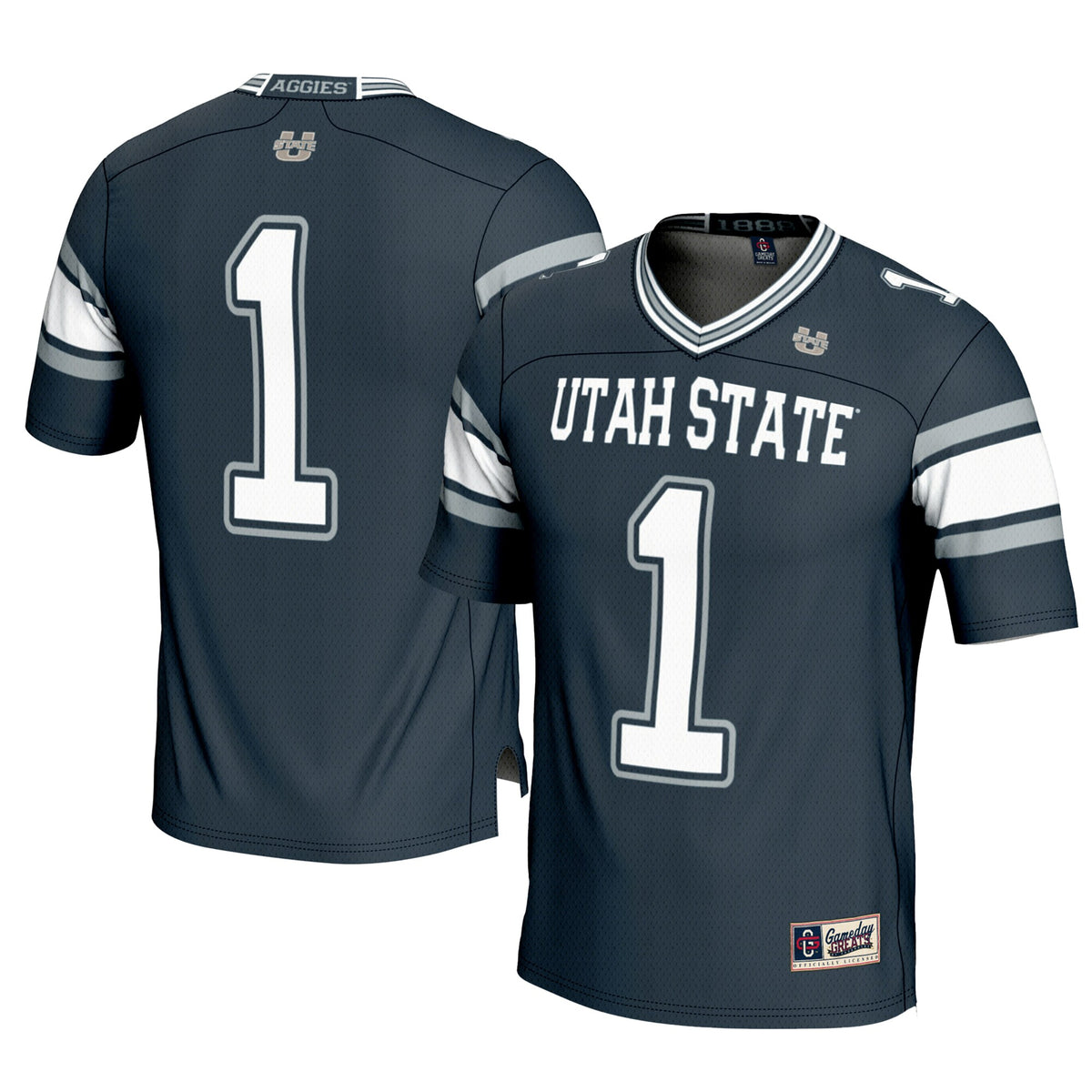 #1 Utah State Aggies GameDay Greats Football Jersey - Navy | Stitched College Jersey TJS76416