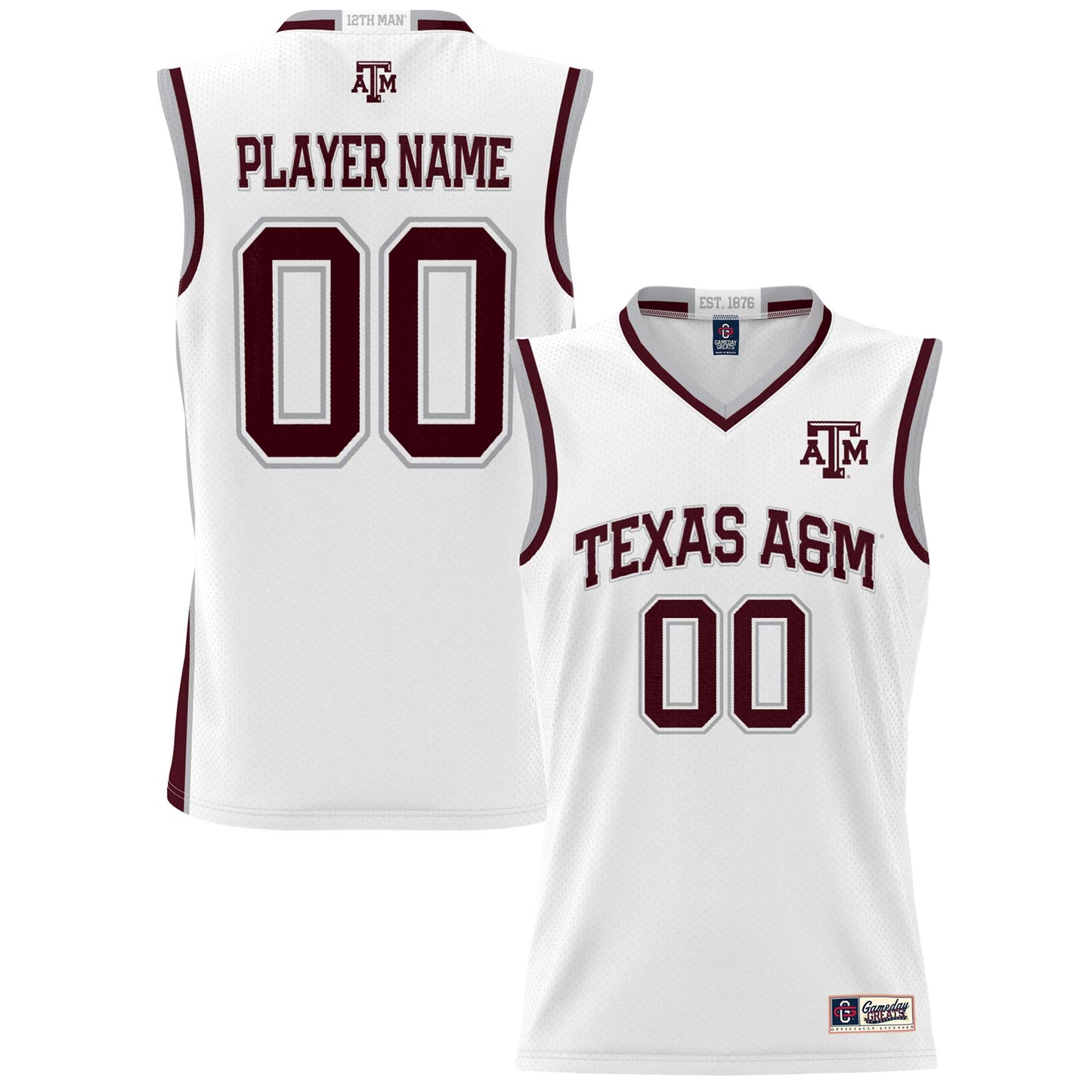 Texas A&M Aggies GameDay Greats Unisex Pick-A-Player Lightweight Women's Basketball Jersey - White | Stitched College Jersey TJS76616