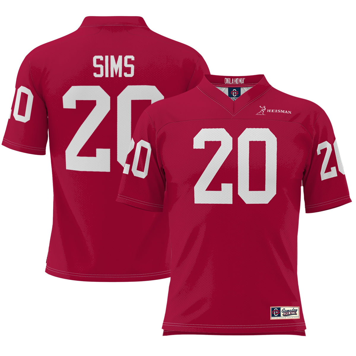 Billy Sims Oklahoma Sooners Heisman Football Jersey - Crimson | Stitched College Jersey TJS76795