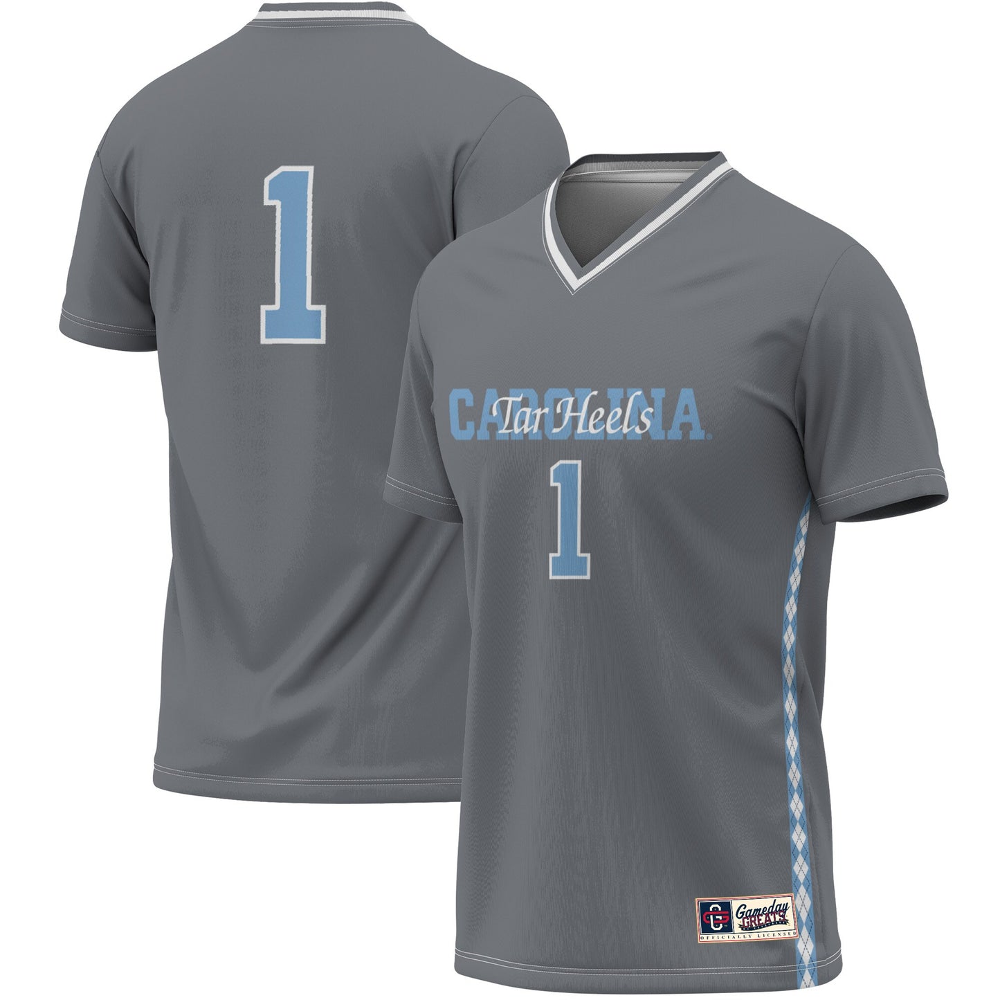 #1 North Carolina Tar Heels GameDay Greats Unisex Women's Soccer Lightweight Fashion Jersey - Gray | Stitched College Jersey TJS76700