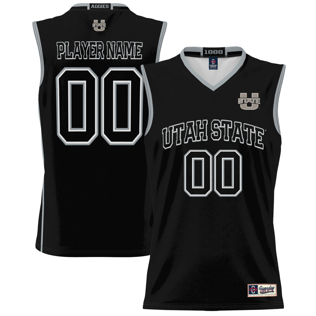 Utah State Aggies GameDay Greats Unisex Pick-A-Player Lightweight Women's Basketball Jersey - Black | Stitched College Jersey TJS76739