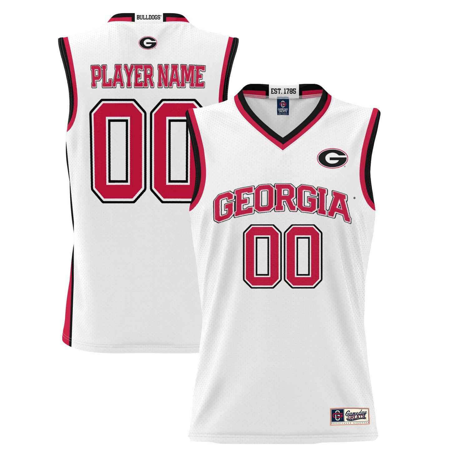 Georgia Bulldogs GameDay Greats Unisex Lightweight Pick-A-Player Women's Basketball Jersey - White | Stitched College Jersey TJS76727