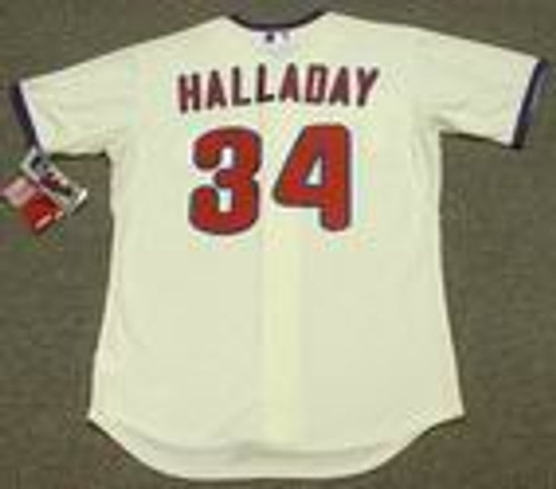 Roy Halladay Philadelphia Phillies 2010 Alternate Cool Base Authentic Throwback Baseball Stitched Jersey | CTJS0509