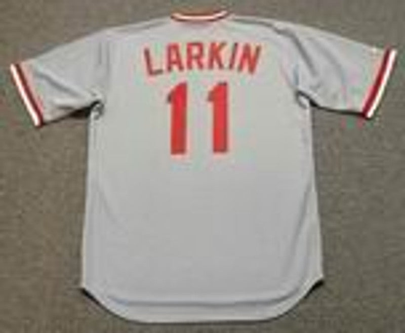 Barry Larkin Cincinnati Reds 1987 Cooperstown Away Baseball Stitched Jersey | CTJS2954