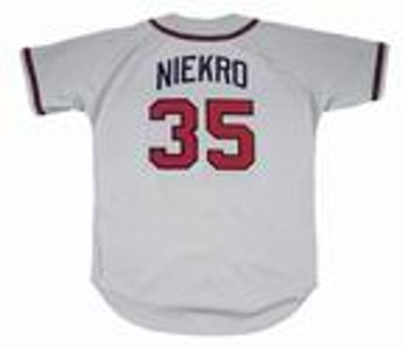 Phil Niekro Atlanta Braves 1987 Away Throwback Baseball Stitched Jersey | CTJS0800