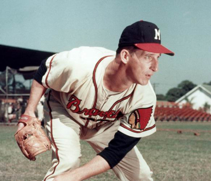 Warren Spahn Milwaukee Braves 1955 Away Throwback Baseball Stitched Jersey | CTJS0083