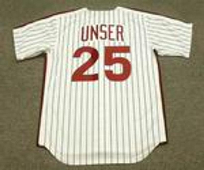 Del Unser Philadelphia Phillies 1980 Cooperstown Throwback Home Baseball Stitched Jersey | CTJS2315
