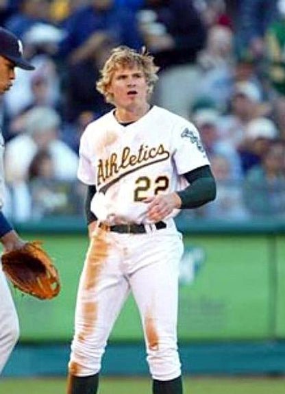 Eric Byrnes Oakland Athletics 2002 Home Baseball Throwback Stitched Jersey | CTJS2141