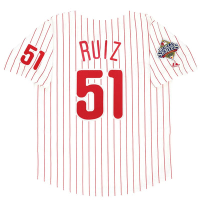 Carlos Ruiz 2008 Philadelphia Phillies 2008 World Series Home Road Baseball Jersey | TJS1102