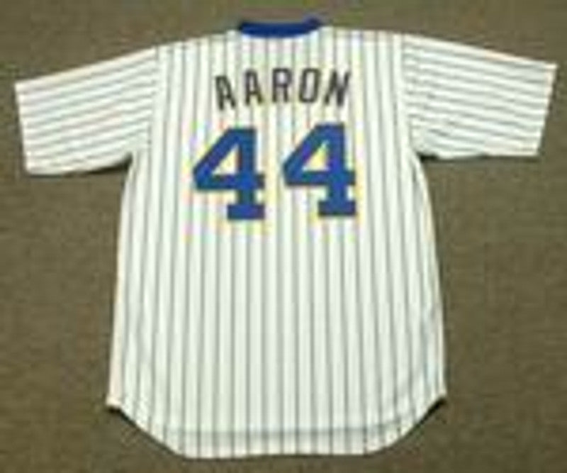 Hank Aaron Milwaukee Brewers Cooperstown Throwback Home Stitched Jersey | CTJS1899
