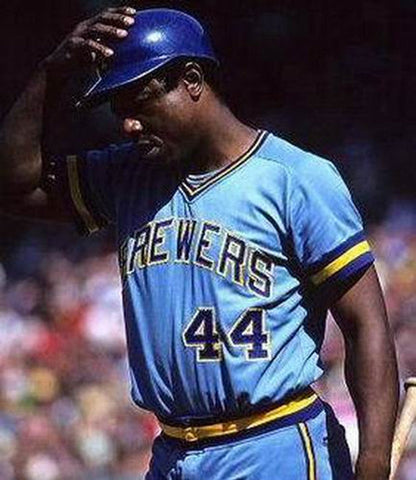 Hank Aaron Milwaukee Brewers Cooperstown Throwback Home Stitched Jersey | CTJS1899
