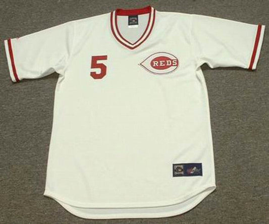 Johnny Bench Cincinnati Reds 1975 Cooperstown Home Baseball Stitched Jersey | CTJS1511