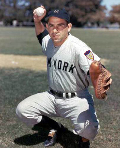 Yogi Berra New York Yankees 1951 Cooperstown Throwback Away Stitched Baseball Jersey | CTJS0006