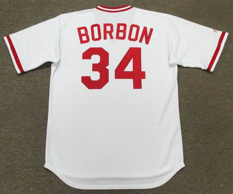 Pedro Borbon Cincinnati Reds 1975 Cooperstown Throwback Baseball Stitched Jersey | CTJS0846