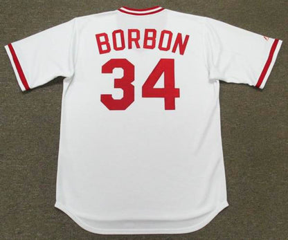 Pedro Borbon Cincinnati Reds 1975 Cooperstown Throwback Baseball Stitched Jersey | CTJS0846