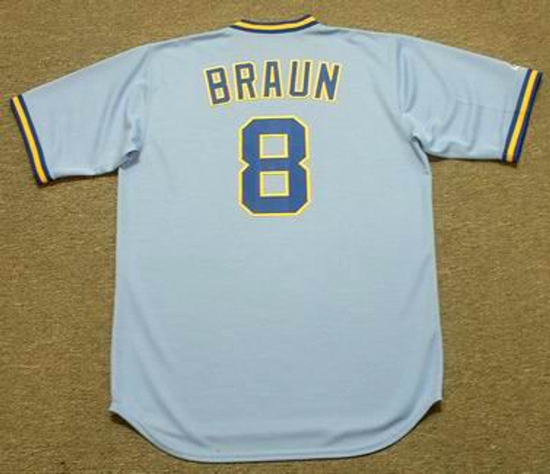 Ryan Braun Milwaukee Brewers 1980S Away Throwback Baseball Stitched Jersey | CTJS0486
