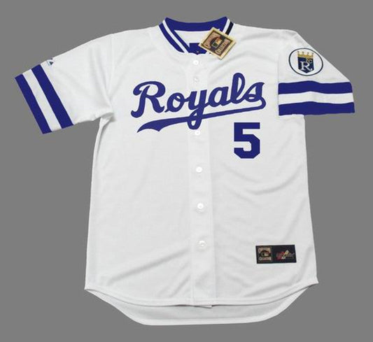 George Brett Kansas City Royals 1985 Cooperstown Home Baseball Stitched Jersey | CTJS1971