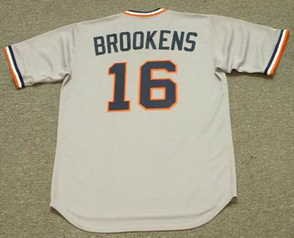 Tom Brookens Detroit Tigers 1984 Cooperstown Throwback Away Baseball Stitched Jersey | CTJS0217