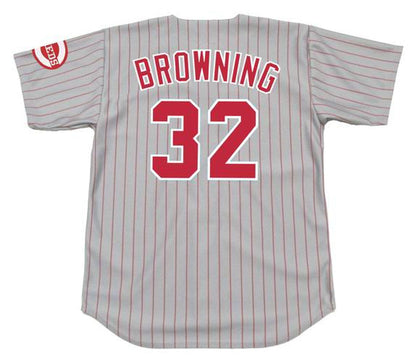 Tom Browning Cincinnati Reds 1993 Throwback Away Baseball Stitched Jersey | CTJS0215