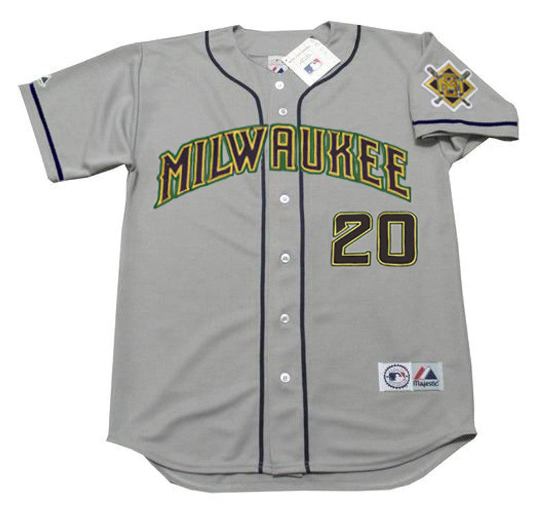 Jeromy Burnitz Milwaukee Brewers 1998 Away Throwback Baseball Stitched Jersey | CTJS1737