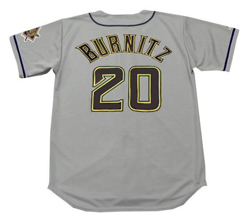 Jeromy Burnitz Milwaukee Brewers 1998 Away Throwback Baseball Stitched Jersey | CTJS1737
