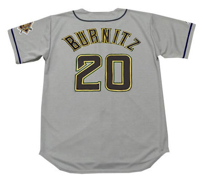 Jeromy Burnitz Milwaukee Brewers 1998 Away Throwback Baseball Stitched Jersey | CTJS1737