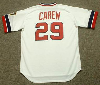 Rod Carew Minnesota Twins 1977 Cooperstown Throwback Home Stitched Baseball Jersey | CTJS0589