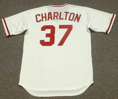 Norm Charlton Cincinnati Reds 1990 Cooperstown Home Baseball Stitched Jersey | CTJS0923