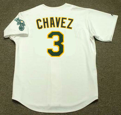 Eric Chavez Oakland Athletics 2002 Home Baseball Throwback Stitched Jersey | CTJS2140
