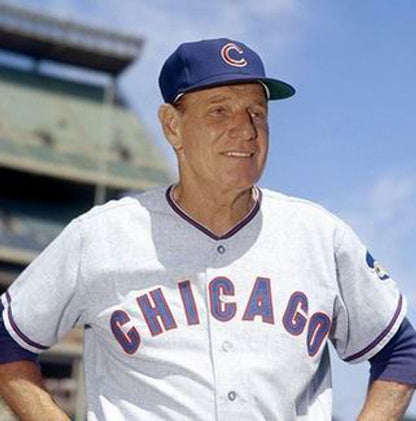 Leo Durocher Chicago Cubs 1968 Cooperstown Throwback Away Stitched Baseball Jersey | CTJS1249