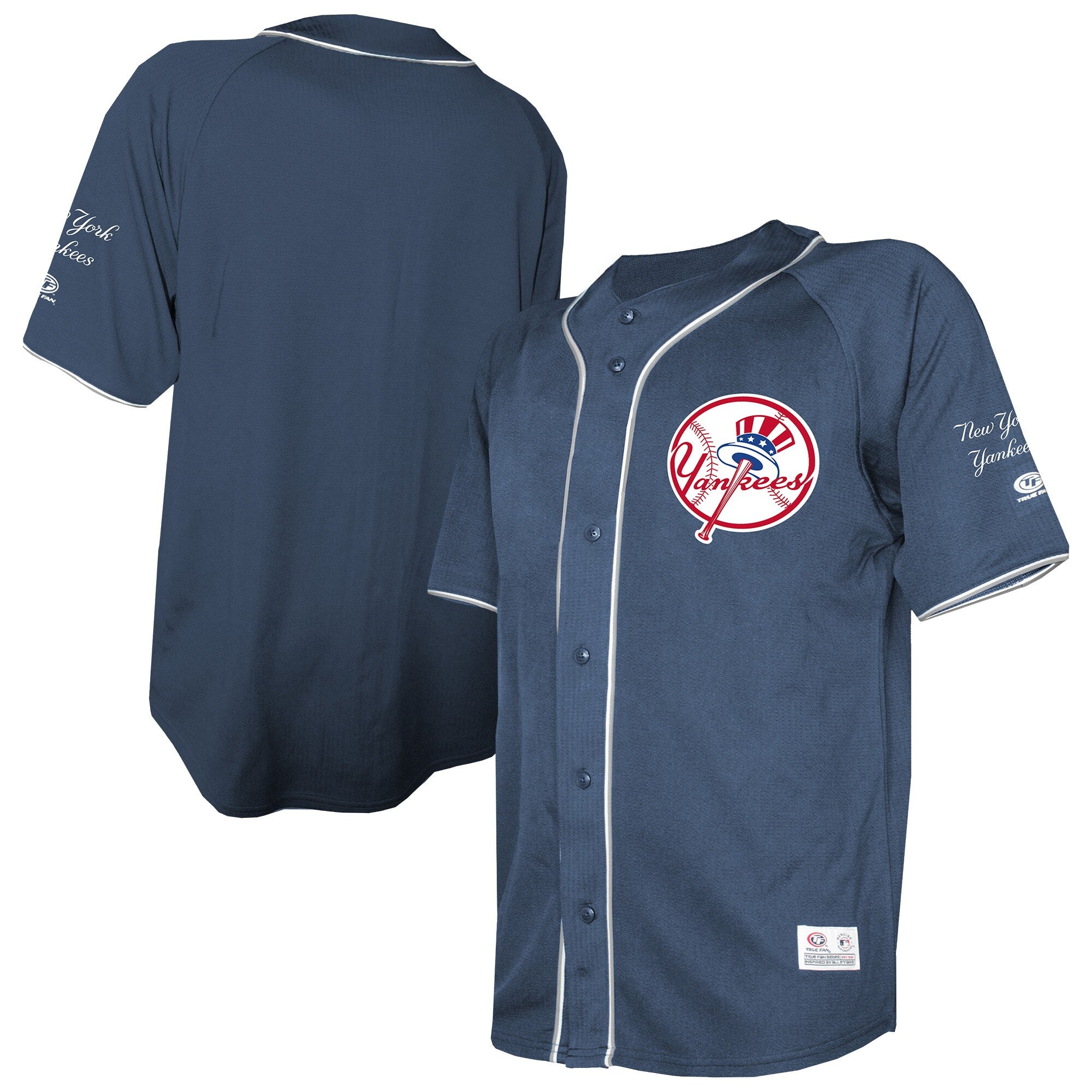 New York Yankees Stitches Team Color Full-Button Fashion Jersey - Navy | Stitched Baseball Jersey TJS0045