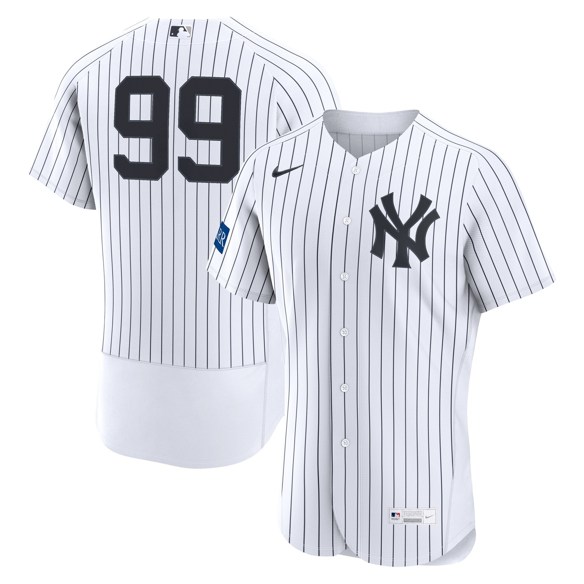 Aaron Judge New York Yankees Home Sponsor Patch Jersey - White | Stitched Baseball Jersey TJS0068