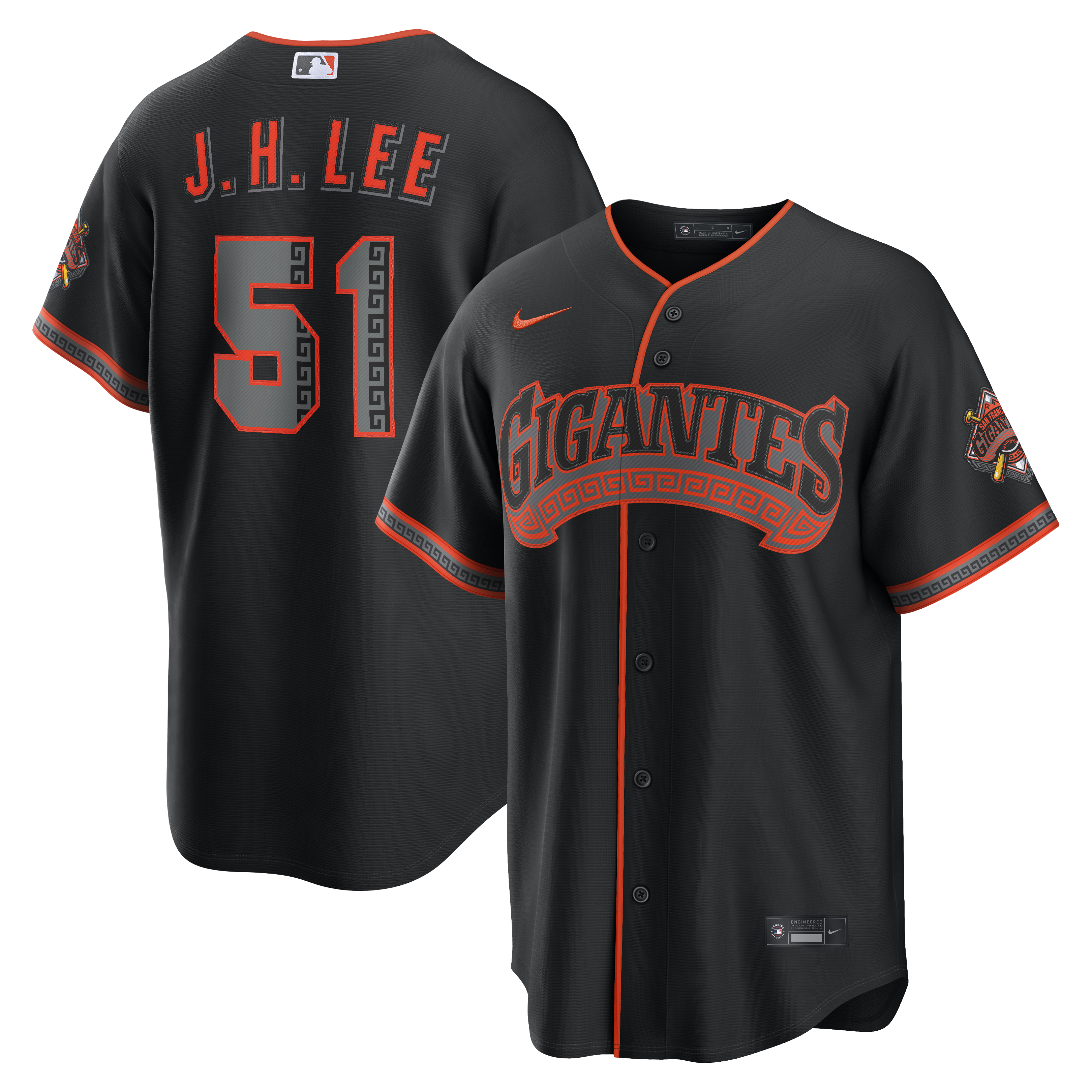 Jung Hoo Lee San Francisco Giants Alternate Stadium Jersey - Black | Stitched Baseball Jersey TJS0043