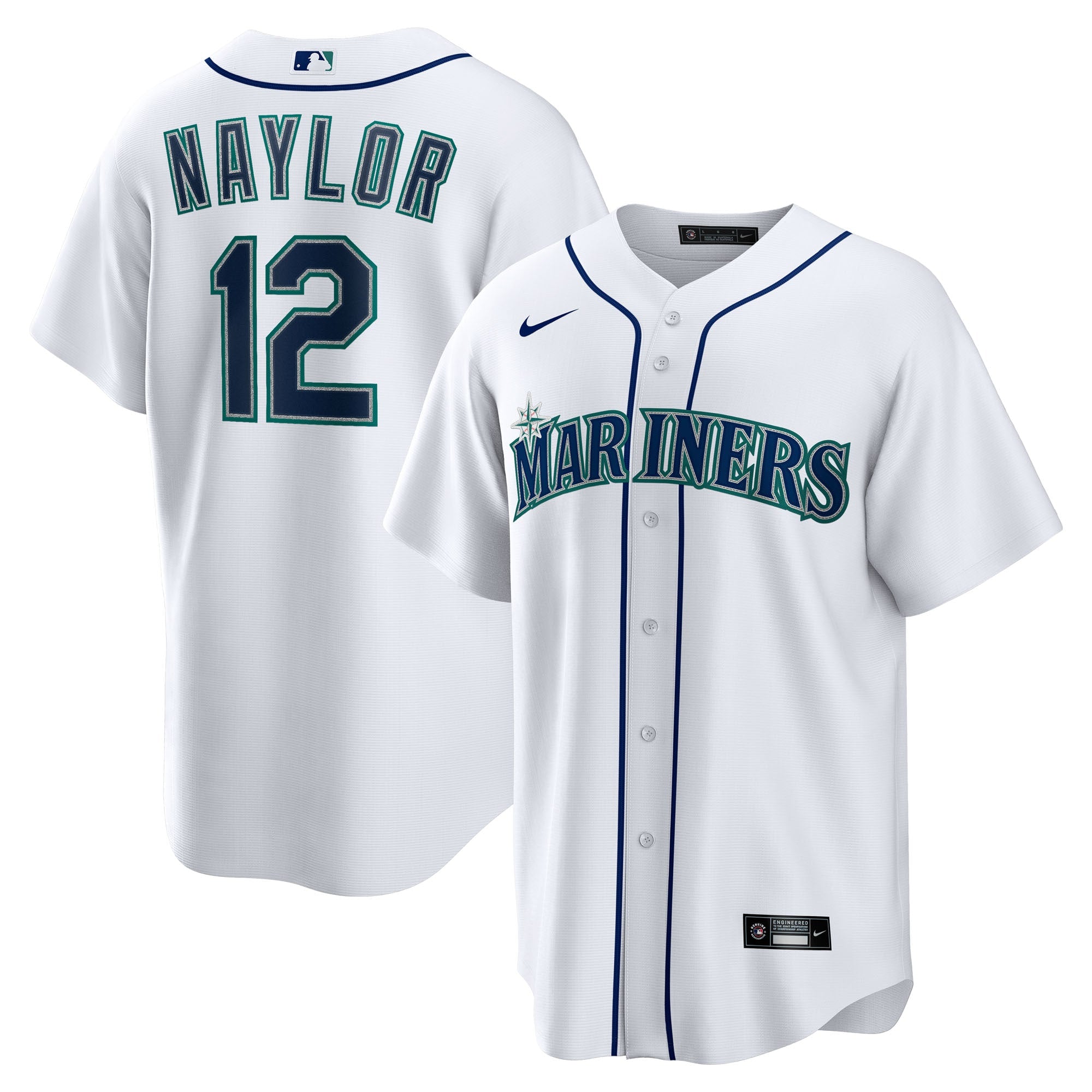 Josh Naylor Seattle Mariners Home Replica Jersey - White | Stitched Baseball Jersey TJS0081