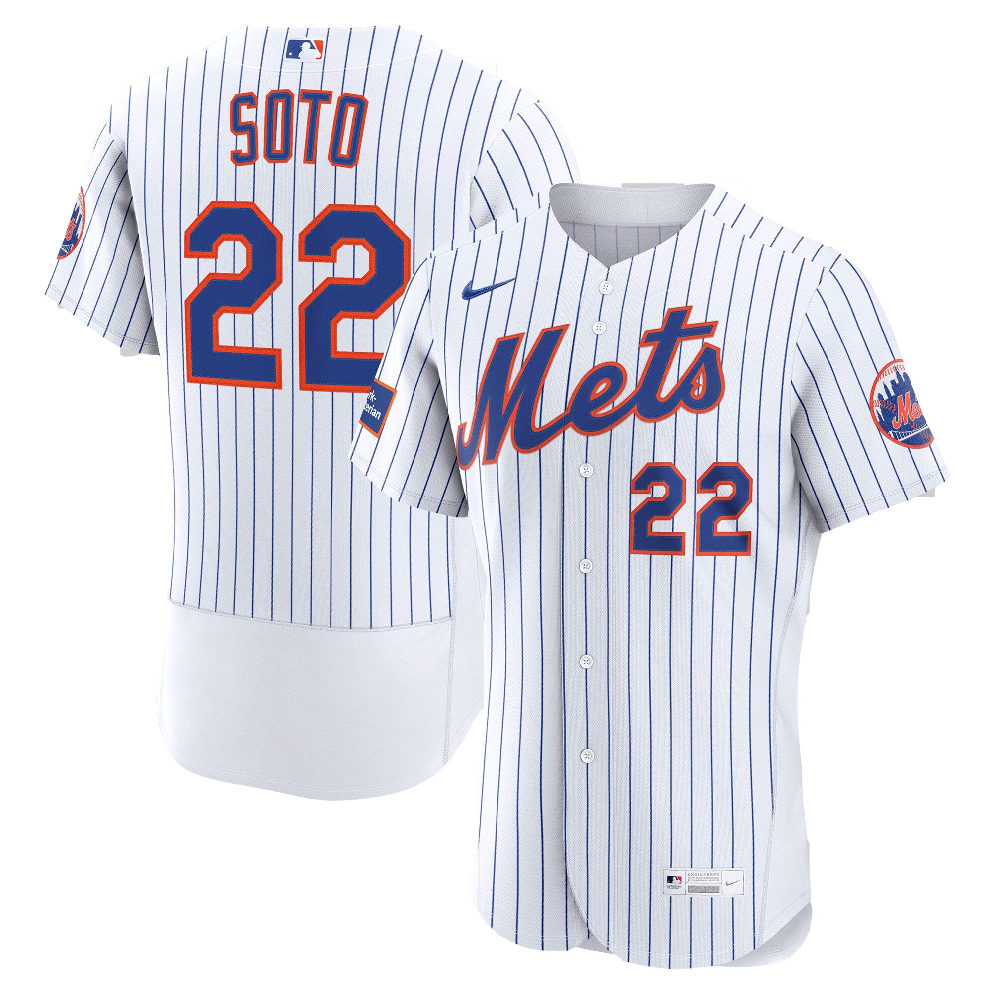 Juan Soto New York Mets Home Sponsor Patch Jersey - White | Stitched Baseball Jersey TJS0047