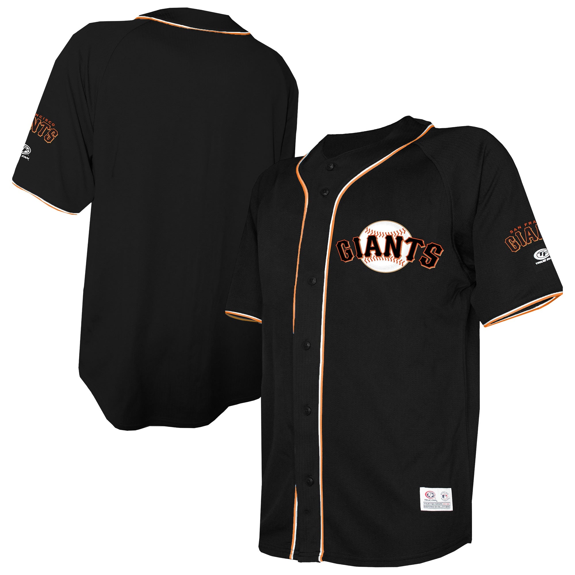 San Francisco Giants Stitches Team Color Full-Button Fashion Jersey - Black | Stitched Baseball Jersey TJS0098