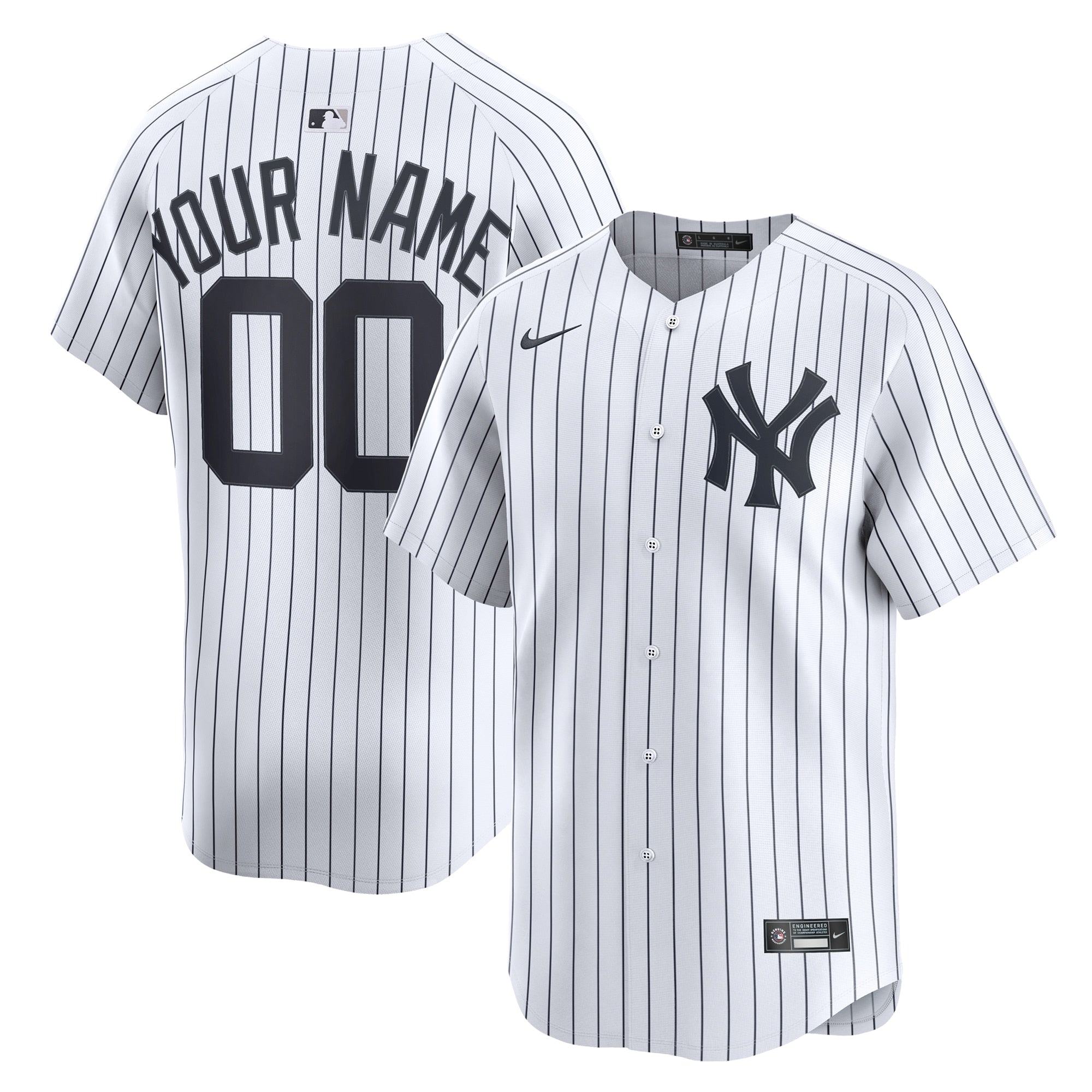 New York Yankees Home Limited Custom Jersey - White | Stitched Baseball Jersey TJS0046