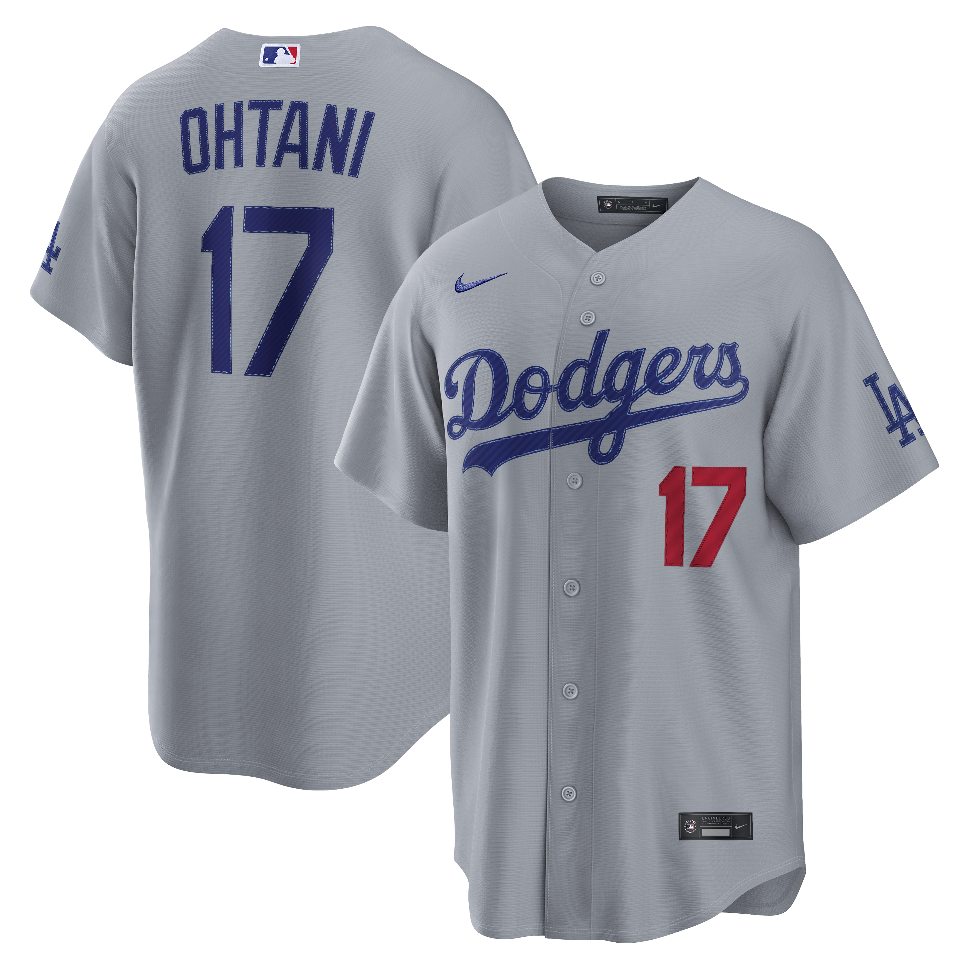 Shohei Ohtani Los Angeles Dodgers Road Stadium Jersey - Gray | Stitched Baseball Jersey TJS0059