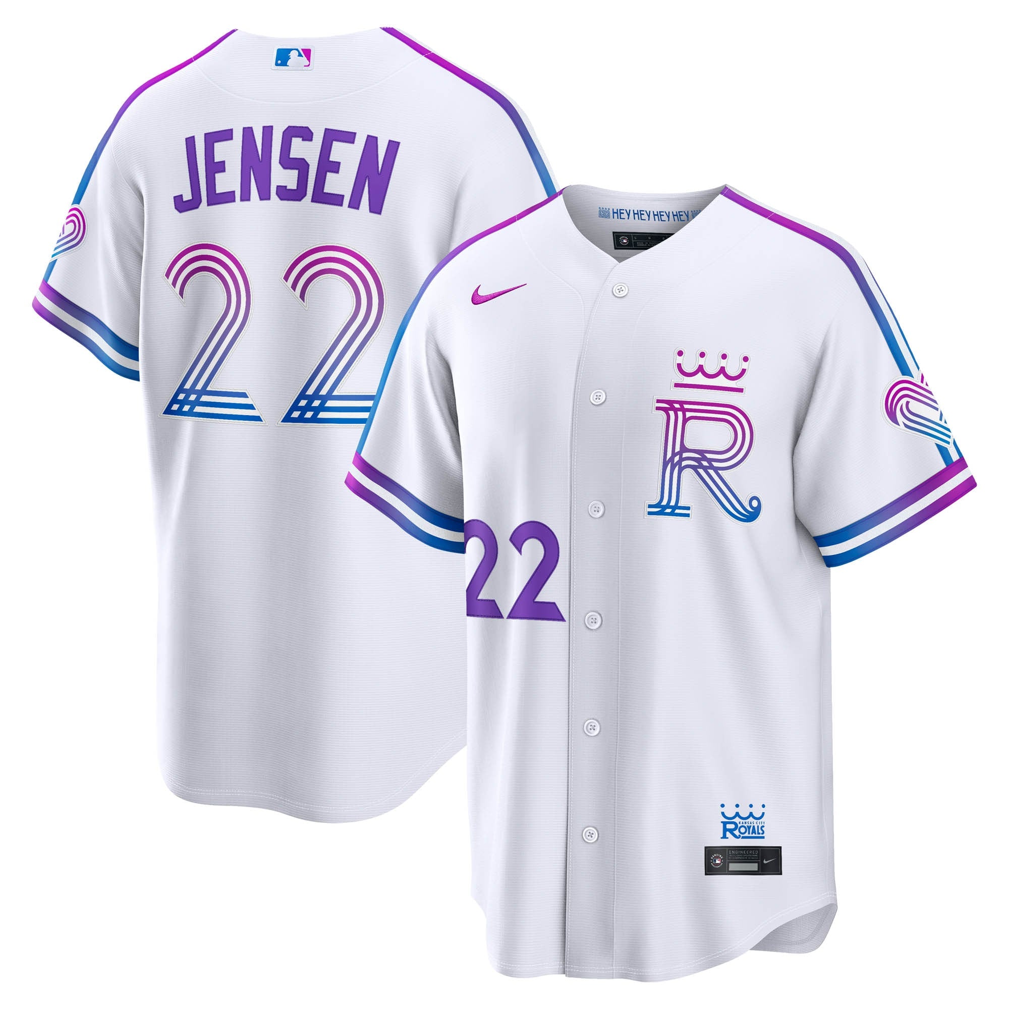 Carter Jensen Kansas City Royals 2026 City Connect Stadium Jersey - White | Stitched Baseball Jersey TJS0062