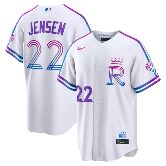 Carter Jensen Kansas City Royals 2026 City Connect Stadium Jersey - White | Stitched Baseball Jersey TJS0062