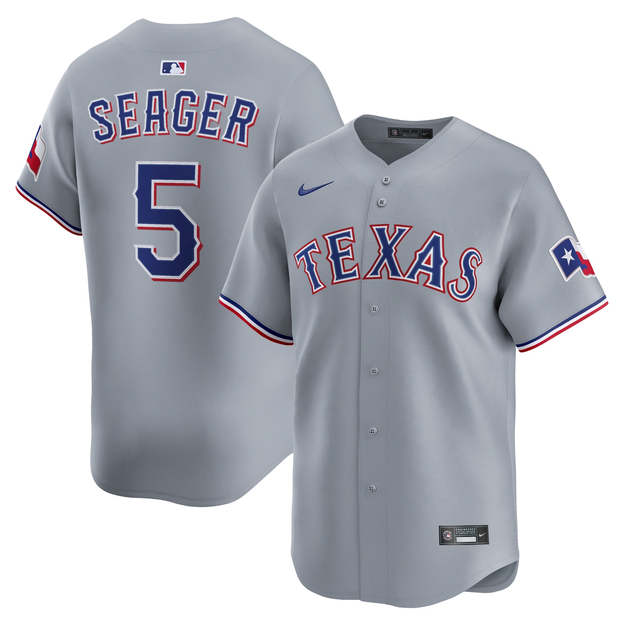 Corey Seager Texas Rangers Road Limited Jersey - Gray | Stitched Baseball Jersey TJS0032