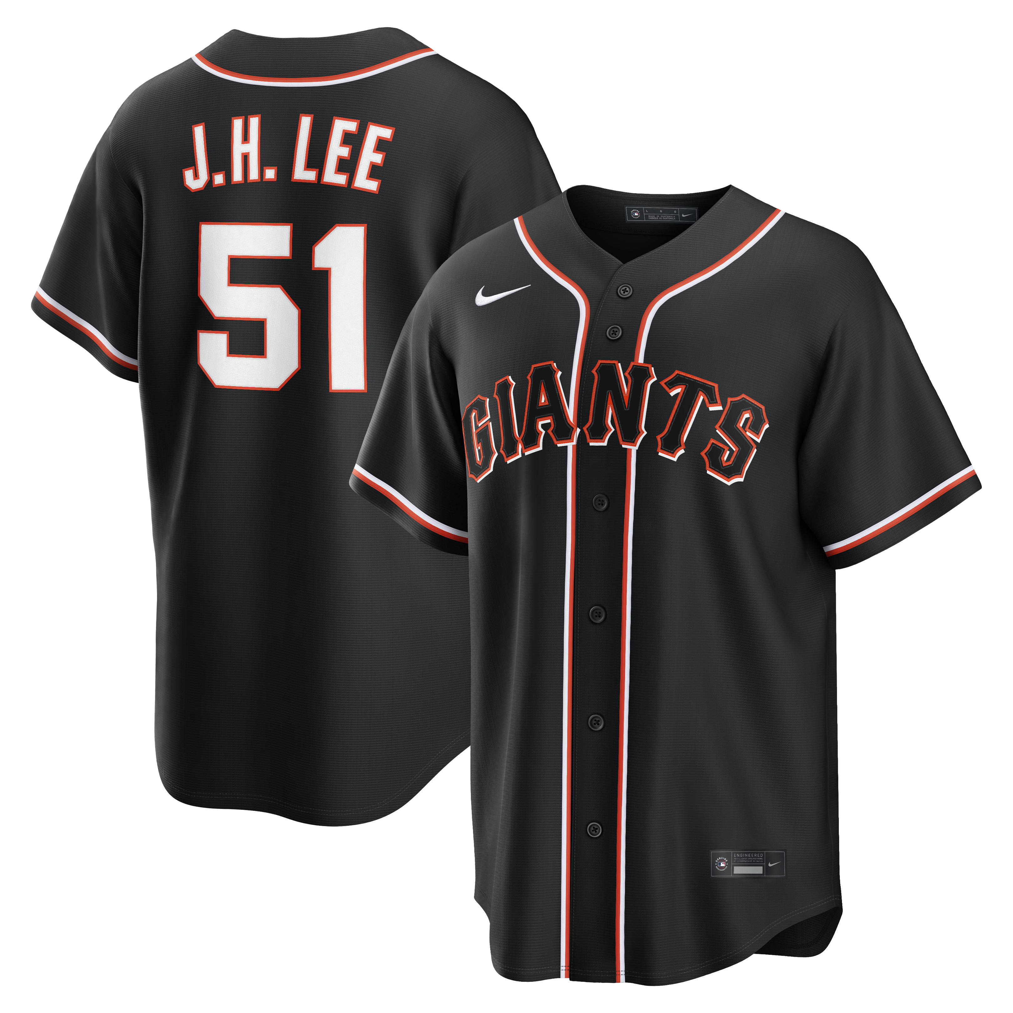 Jung Hoo Lee San Francisco Giants Fashion Replica Black Out Jersey | Stitched Baseball Jersey TJS0023