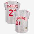 Deion Sanders Cincinnati Reds M & N 1997 Jersey - Gray | Stitched Baseball Jersey TJS0037