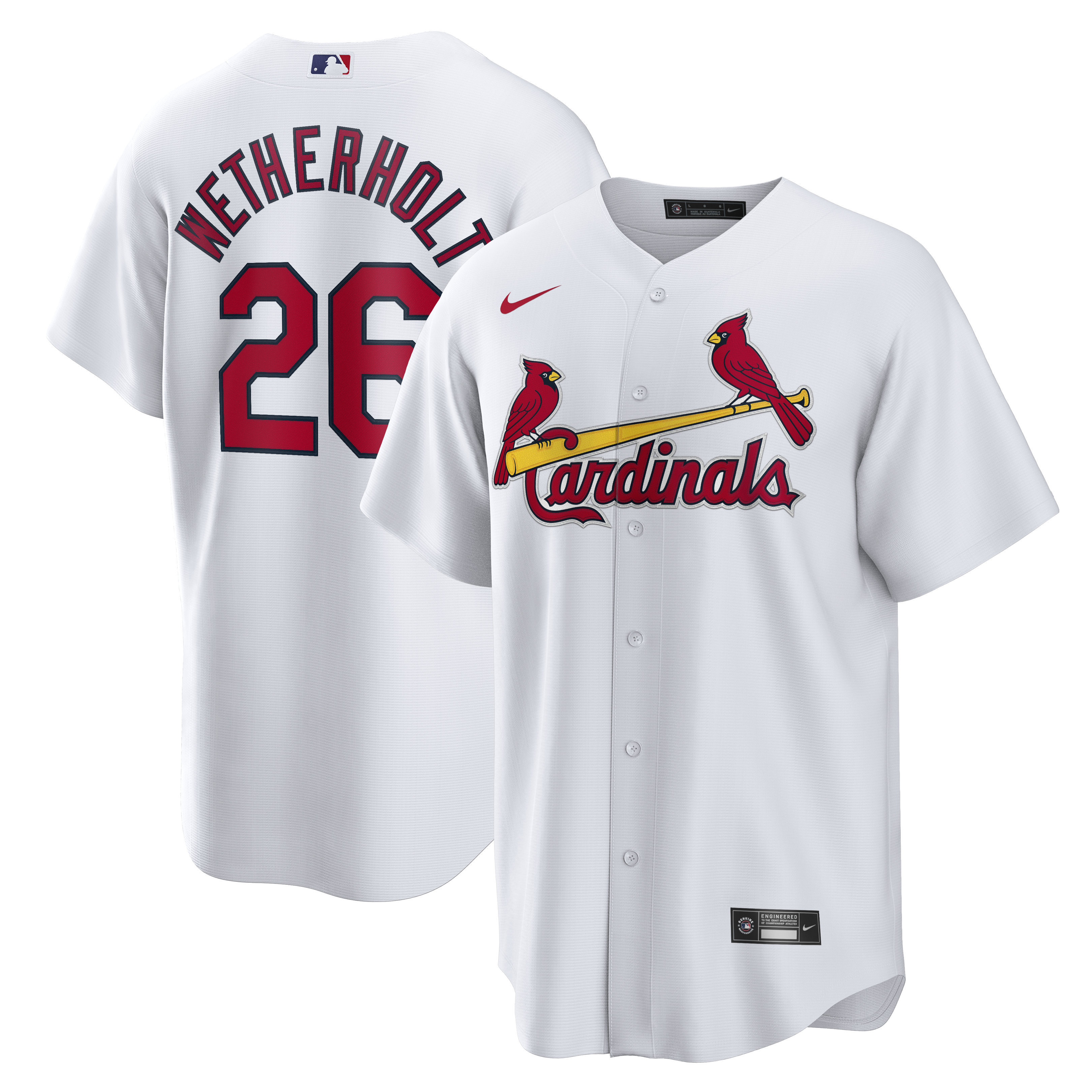 JJ Wetherholt St. Louis Cardinals Home Replica Jersey - White | Stitched Baseball Jersey TJS0027
