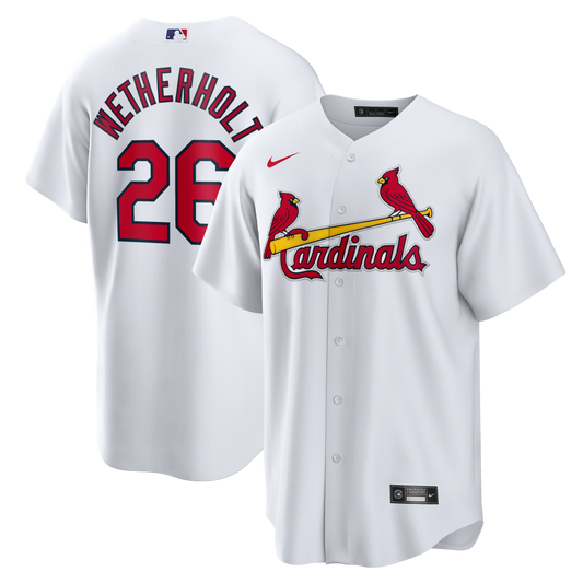 JJ Wetherholt St. Louis Cardinals Home Replica Jersey - White | Stitched Baseball Jersey TJS0027