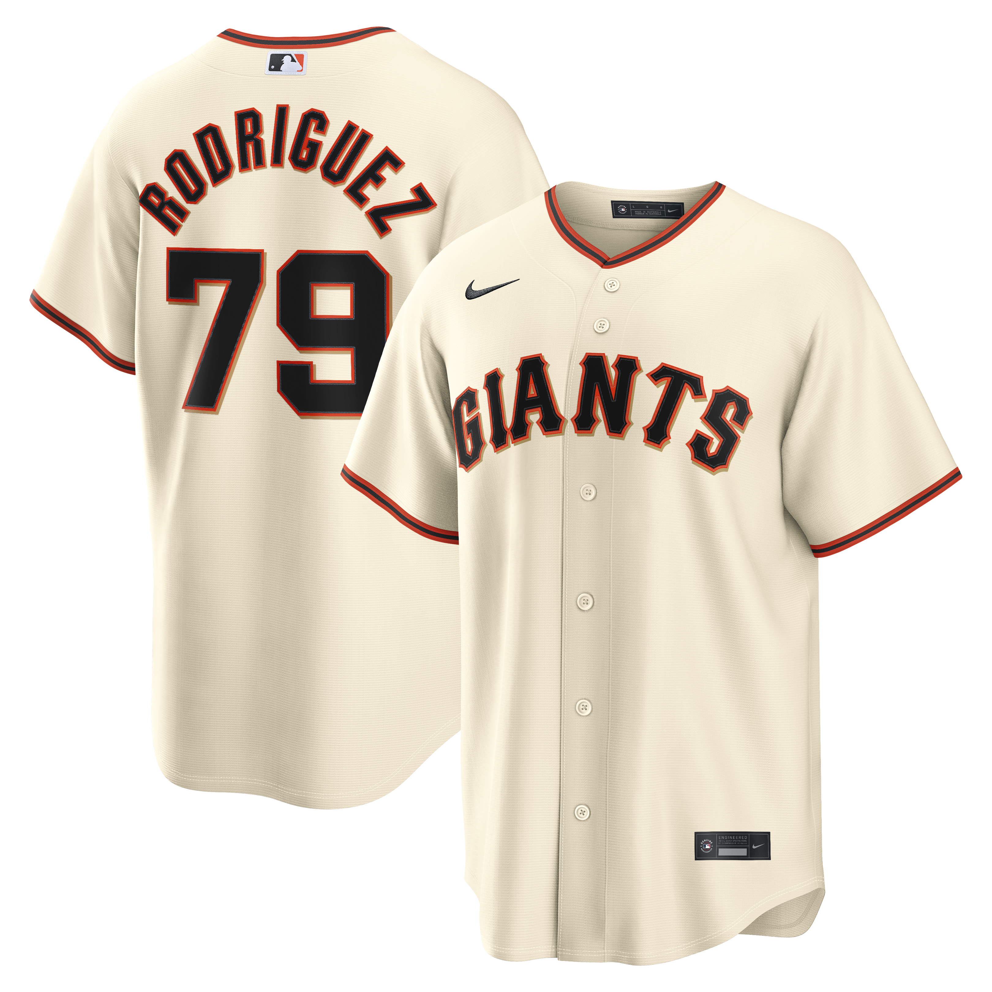Jesus Rodriguez San Francisco Giants Home Replica Jersey - Cream | Stitched Baseball Jersey TJS0056